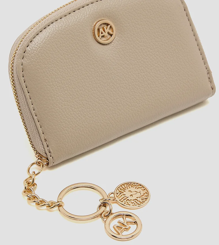 Anne Klein  Anne Klein Logo Detail Zip-around Card Holder for Women | Best Price UAE